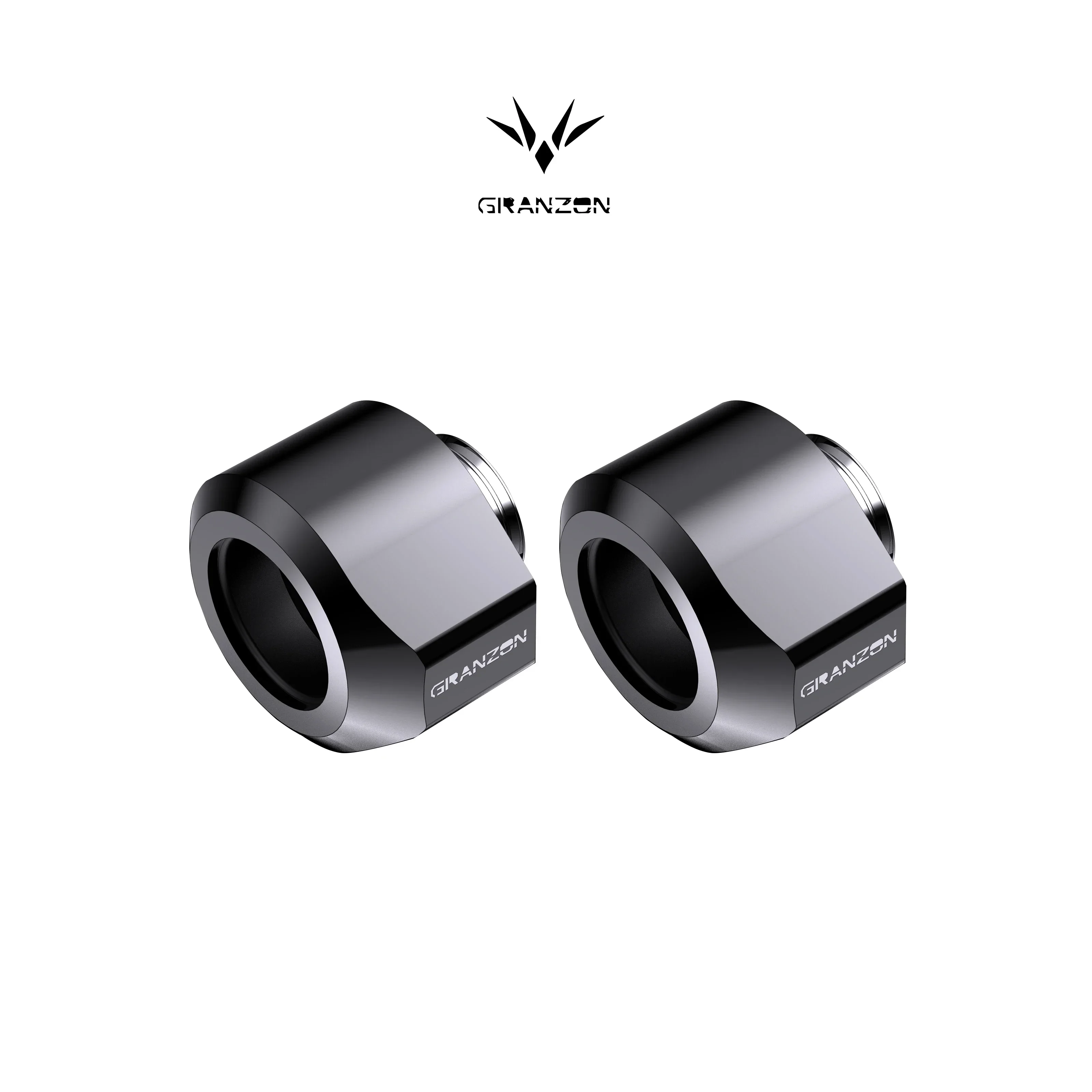 Granzon OD14mm harde buisfitting voor PC waterkoeling acryl PETG buis / zwart zilver wit anti-lek connector G1/4'' / GD-FT14