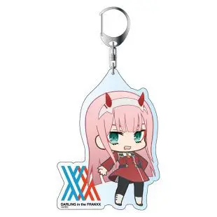 Anime acrílico llavero Zero Two Hiro Ichigo Goro Miku Zorome Kokoro Mit Suru Ikuno regreso a la escuela Anime Manga Hobby coleccionables