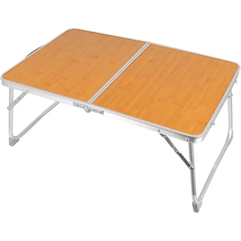 Portable Bamboo Picnic and Camping Table, Compact Outdoor Dining Board for BBQ and Small Gatherings