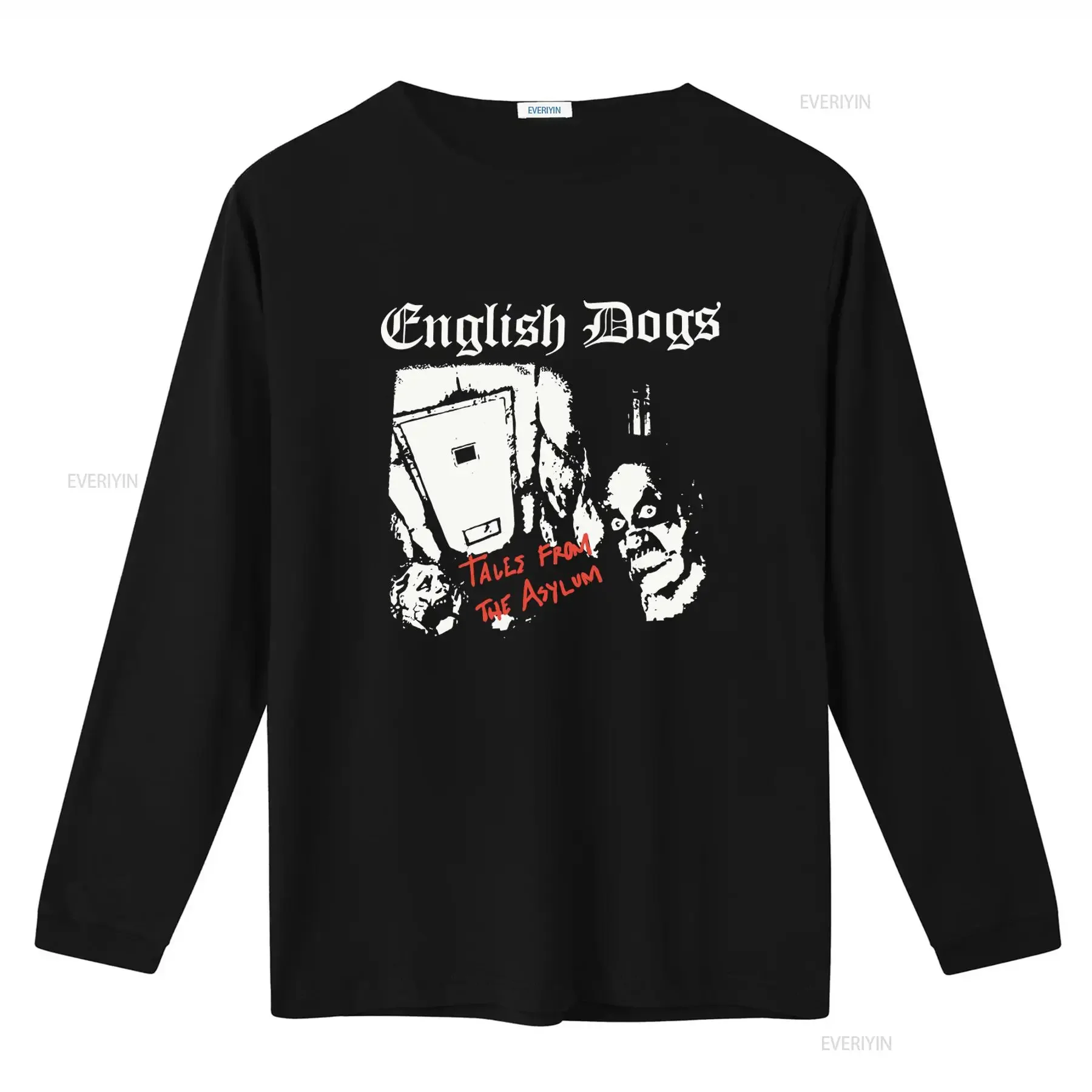 Rare Vintage English Dogs T Shirt Mad Punx Punk Band Tales From The Asylum Print vintage Washed Stylish Versatile
