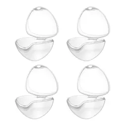 4pcs Baby Soother Holders Container Pacifier Box Wear-resistant Transparent Storage Cover Soothers Case Shield