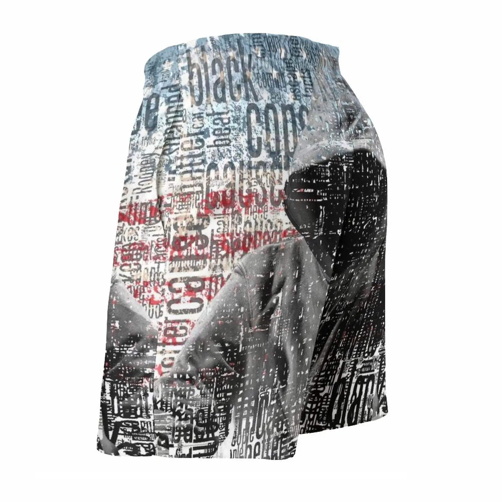 Untouchable T-Shirt Revival Album Word Cloud With Grunge Surfing Beach Shorts Men's Boardshorts Patchwork Surf Swim Short Pants