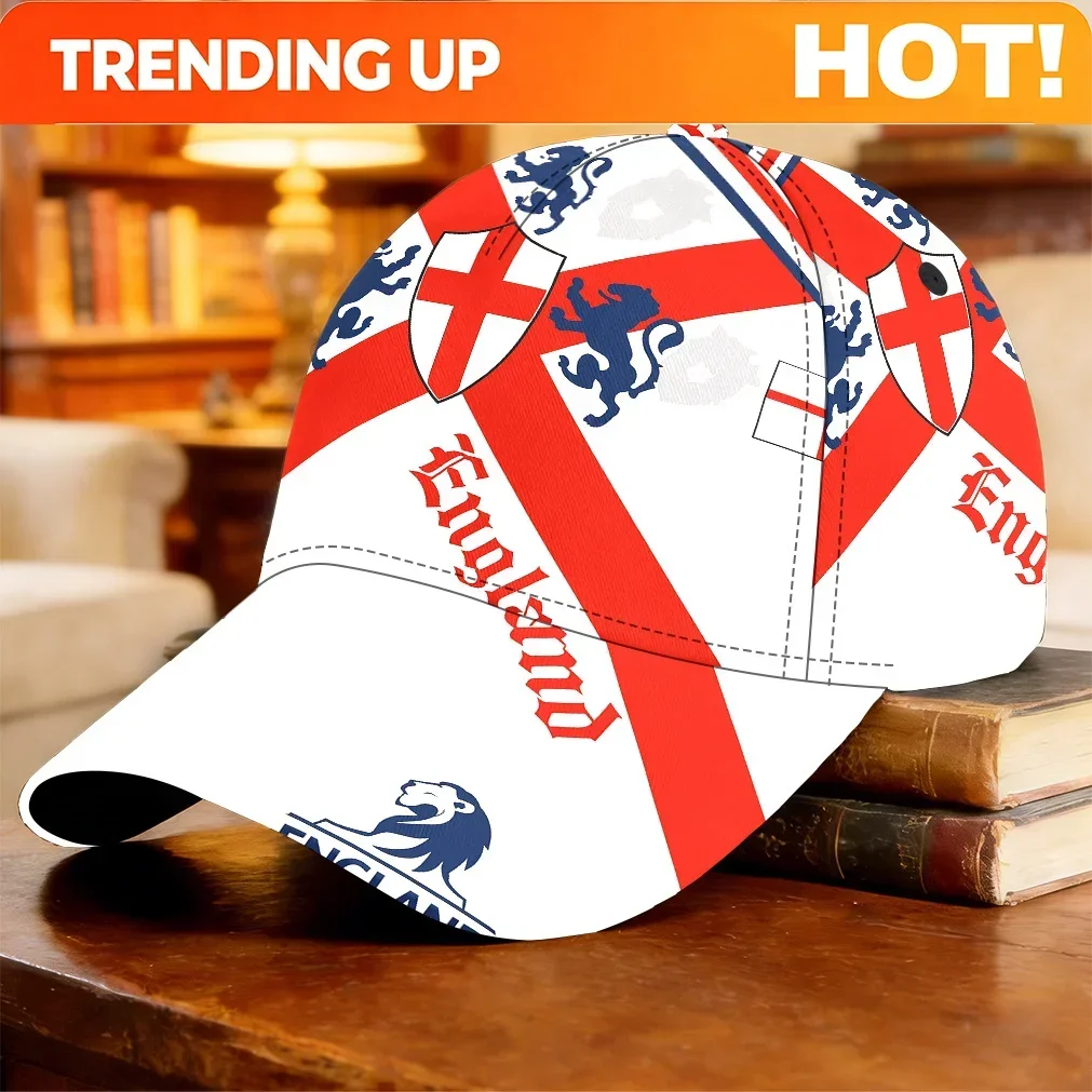 Customization 1pc-2Dflat England St. George'S Cross Emblem Baseball Cap Dancing Graduation Gift Jogging Gift For Mom Sports Base