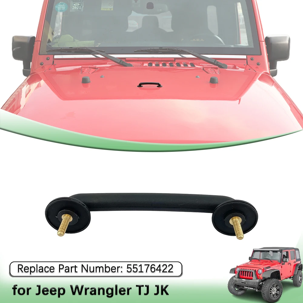 Front Hood Footman Loop Replacement Parts for Jeep Wrangler TJ JK 1997-2017 Windshield Hold Down Bracket Anchor Car Accessory