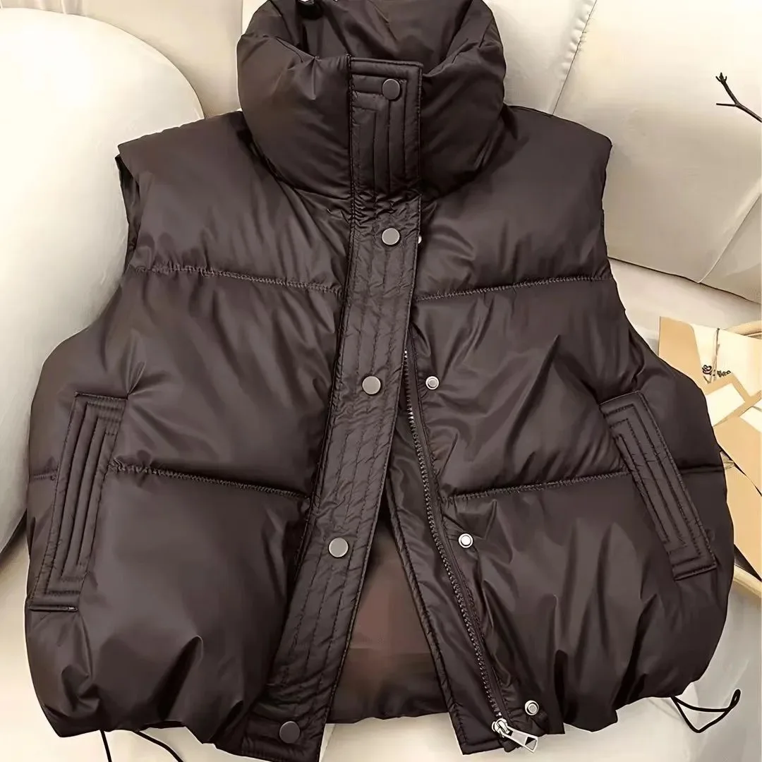 Small Fellow Parkas Slim Fashion Coat Thin Short Sleeveless Age Reduction All-match Hot Sell Premium New Vests