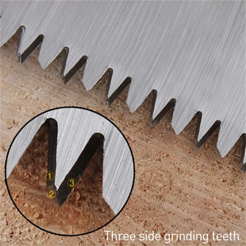 Folding Hand Saw For Tree Trimming Camping Gardening Hunting Cutting Wood PVC Handle Sharp Blade Solid Grip Quality SK-5 Steel