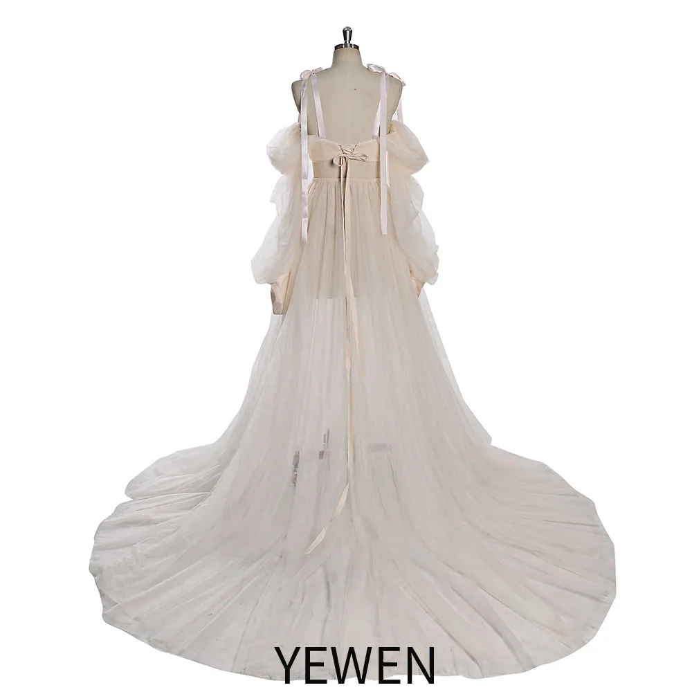 Maternity Dresses Elegant Two Piece Set Gown with Corset Top with Skirt Lace Up Back Pregnancy Photoshoot outfit YEWEN YW230312