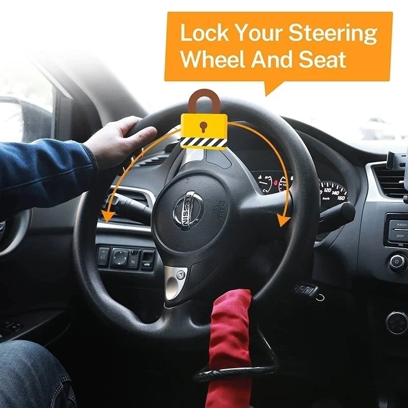 Universal Anti-Theft Steering Wheel Lock Device
