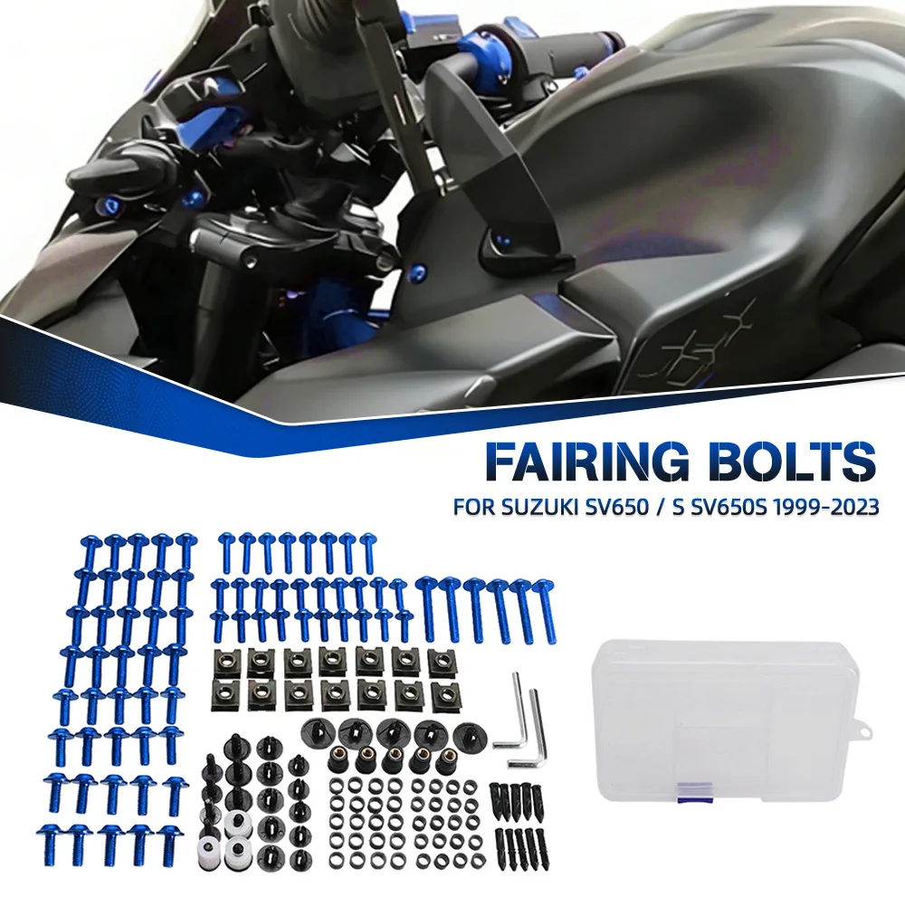 For Suzuki SV650 / S SV650S 1999-2003 2004 2005 2006 2007 2008-2023 Complete Fairing Bolts Kit Fastener Clips Screw Nut Kit Set