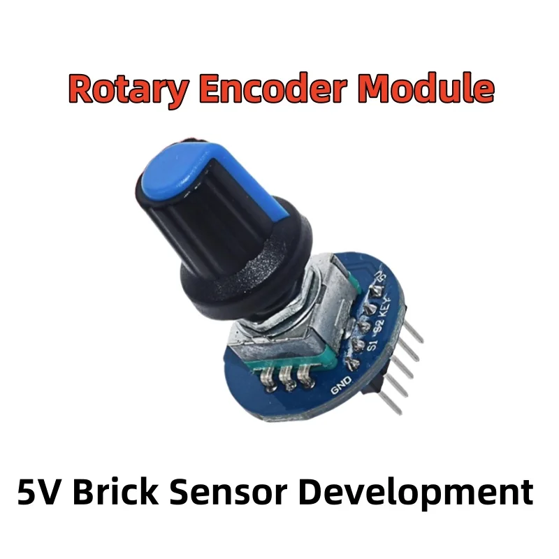 Rotary Encoder Module 5V Brick Sensor Development Round Audio Rotating Potentiometer Knob Cap forArduino