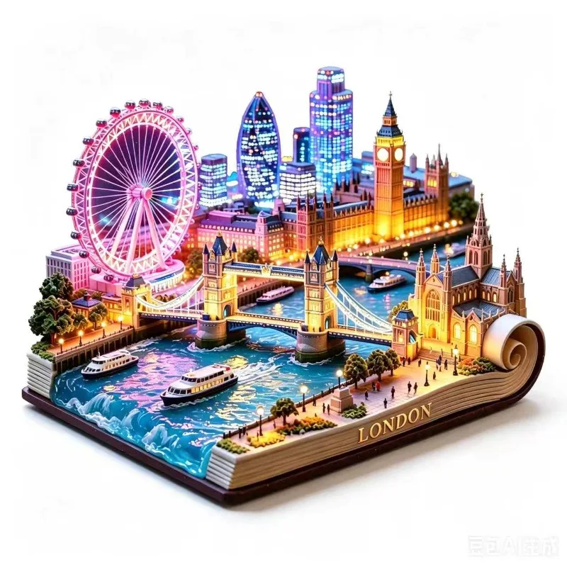 Great Britain Fridge Magnets Metal Alloy Material London Souvenirs England Tower Bridge Big Ben Fridge Stickers Wedding Gifts