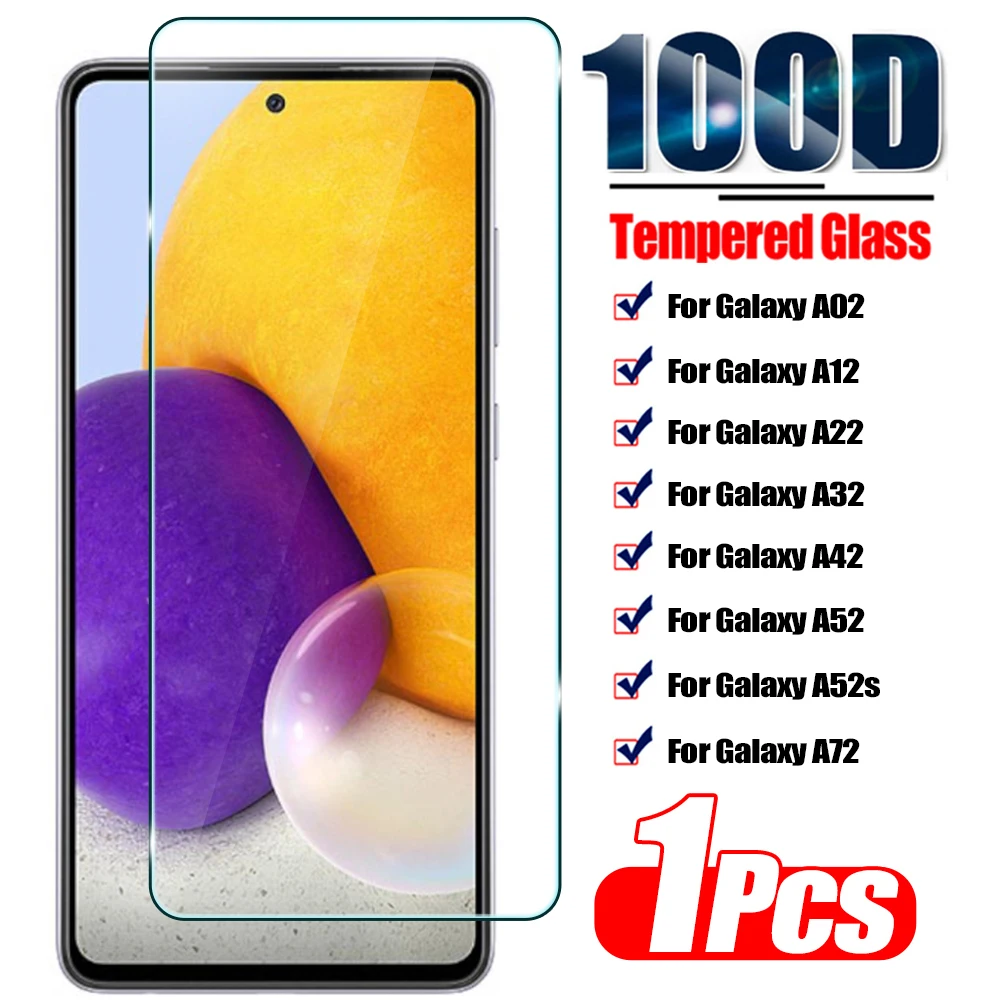 1Pcs Screen Protector For Samsung Galaxy A02 A12 A22 A32 A42 A52 A72 4G Tempered Glass For Samsung A52s 5G Screen Protectors