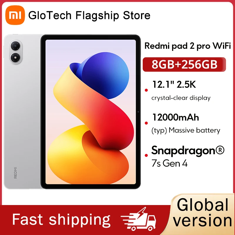 Global Version Xiaomi Redmi pad 2 pro WiFi Tablet Snapdragon 7s Gen 4 Processor 12.1