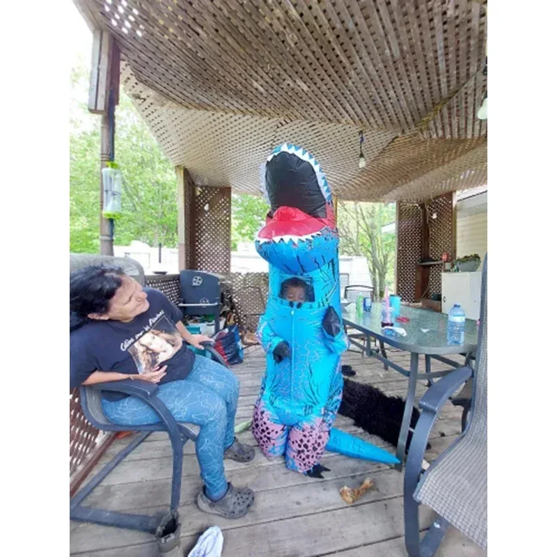Halloween Mascot T-Rex Dinosaur Inflatable Costume Cartoon Doll Props For Adult Kid Cosplay Christmas Funny Suits Aa1