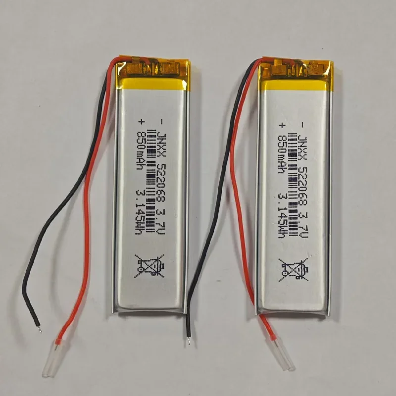 522068 502070 3.7 فولت 850 مللي أمبير بطارية ليثيوم بوليمر قابلة للشحن المنتجات الإلكترونية مروحة صغيرة ضوء LED رقمي MP3 MP4