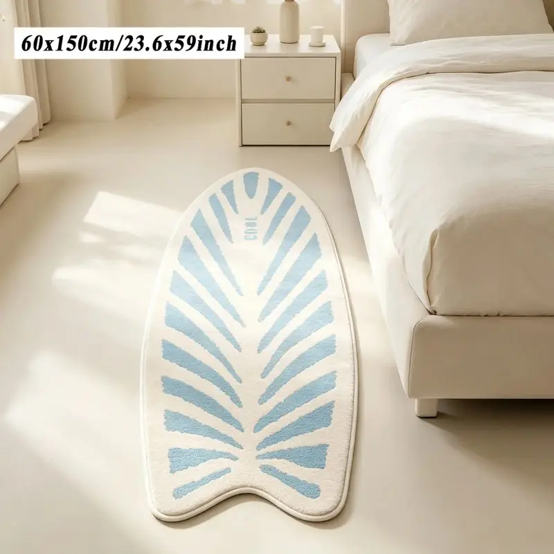 VIKAMA Korean Minimalist Surfboard Bedside Blanket, Aesthetic Bedroom Foyer Rug, Trendy Indoor Home Decoration Soft Floor Mat