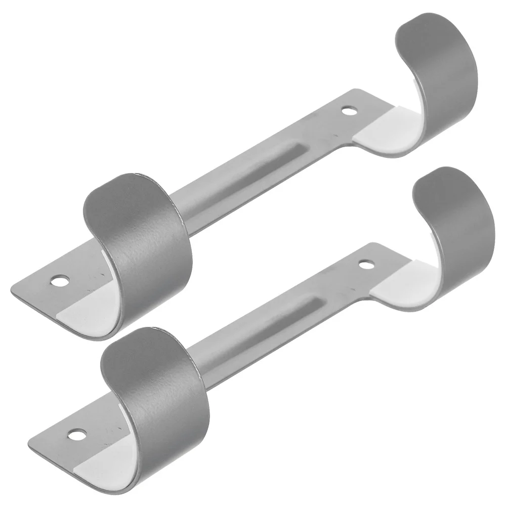 

2pcs Board Ironing Board ganizer Hook Silver Color Wall Mount Holder Laundry Room Spacesaving Antislip