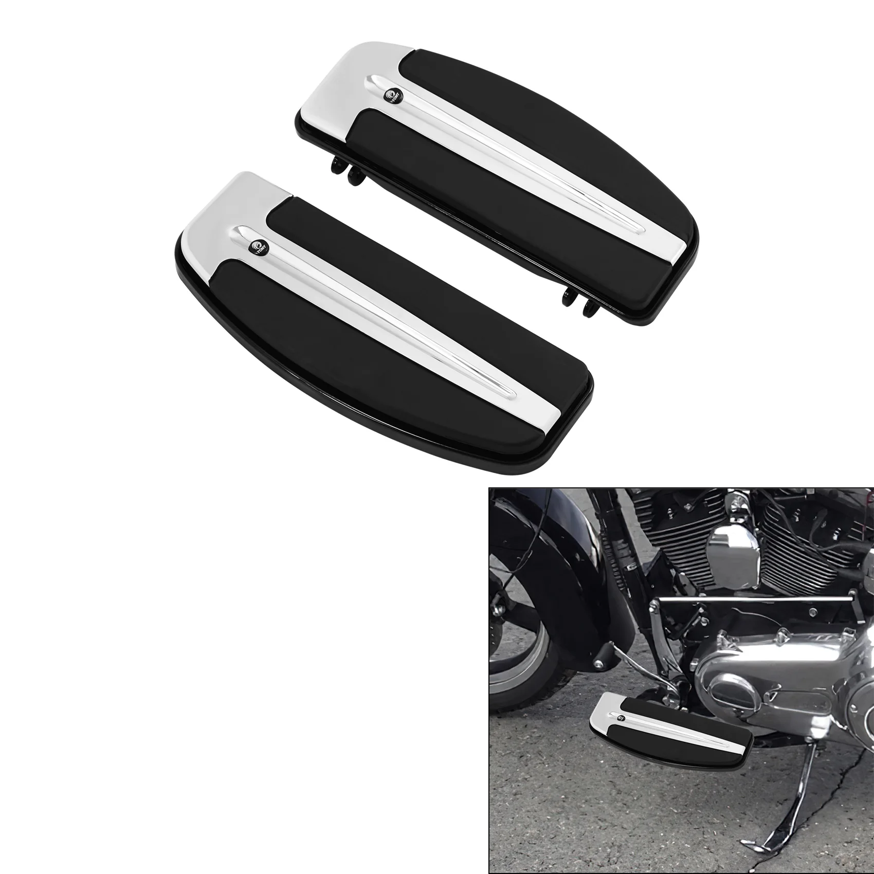 

Front Driver Floorboard Footboard Fit For Harley Heritage Softail FL Fat Boy FLSTC 1986-2017 Dyna FLD 2012-2016 Motorcycle Pedal