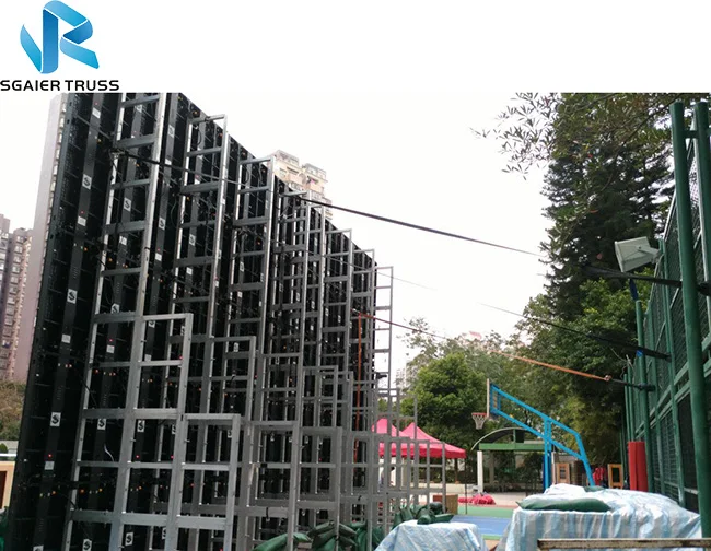 Popular Ground Stand Support Truss For LED Panel 500x500mm Aluminum Portable LED Screen Wall Truss