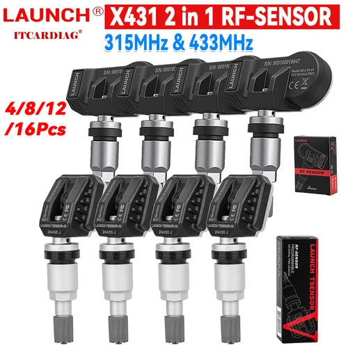 LAUNCH X431 Sensor 2 en 1 Sensor RF 315MHz 433MHz TPMS herramientas de reparación de neumáticos escáner TSGUN sensores de presión de neumáticos probador programación