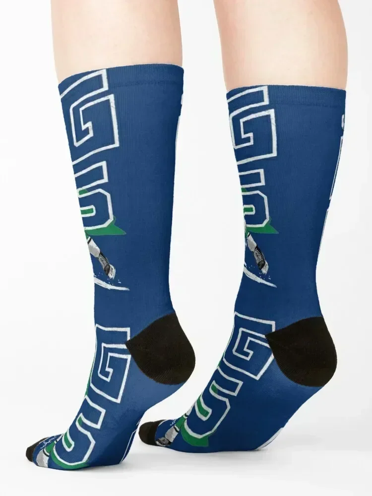 Quinn Hughes Socks warm winter bright garter hiphop funny gift Boy Socks Women's
