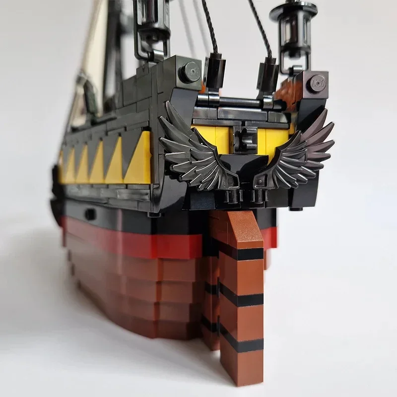 1380PCS MOC The Raven Claw Sailboat boat Model Building Blocks Creative Ship Construction Bricks DIY Toys Gifts for Children