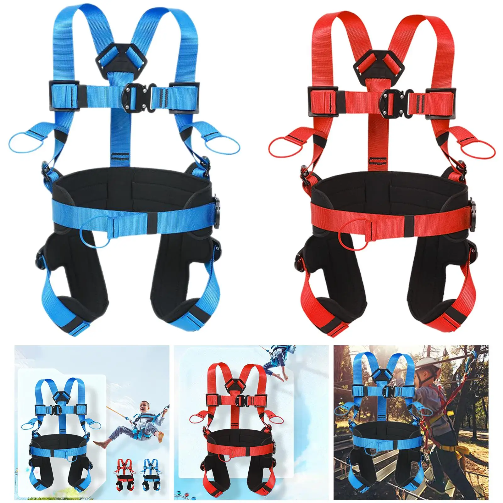 Kids Child Bungee Trampoline Harness Sit Seat Belt for Park Jumping