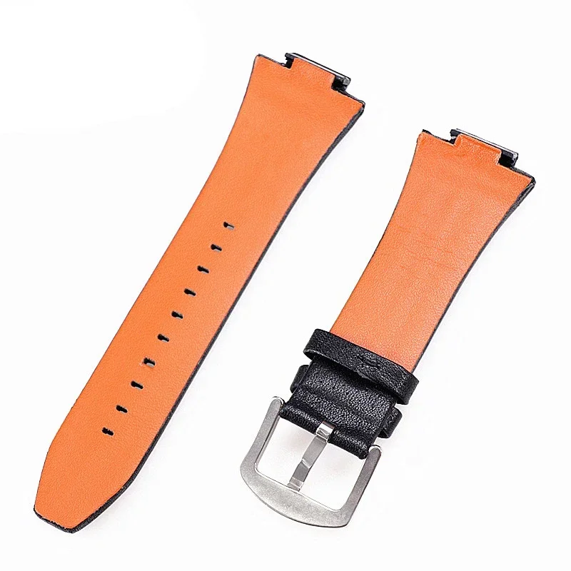 27mmx15Convex mouth For Seiko Sportura SNL029P2-SNL021P1 SNL595P2 SNL017P1 Leather Watch Strap Men's Watchband Bracelet Belt