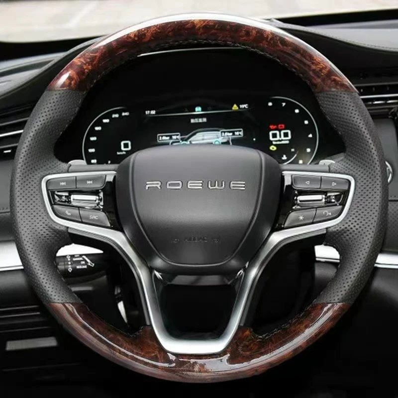 

DIY Hand Sewing Car Steering Wheel Cover for ROEWE I5 I6 MAX RX5 MAX IMA X8 RX3 Car Faux Leather Suede Interior Accessories
