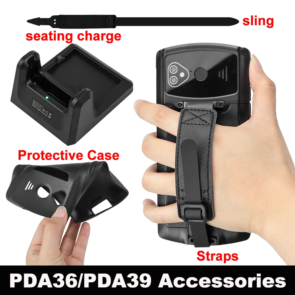 KMZONE POS PDA Terminal Carrying Strap Protective Case Lanyard Charge Cradle for GZPDA36 GZPDA39 Terminal