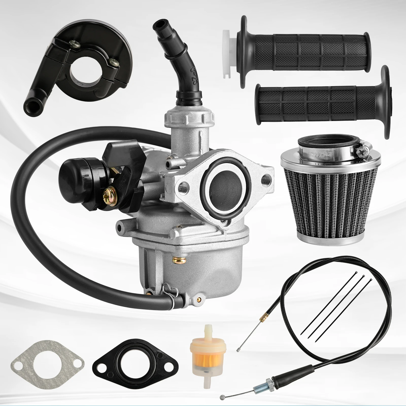 Motorcycle ATV PZ19 Lever Choke Carburetor Fuel Filter And 35mm Air Filter For 50cc 70cc 80cc 90cc 110cc 125cc ATV Scooter CRF