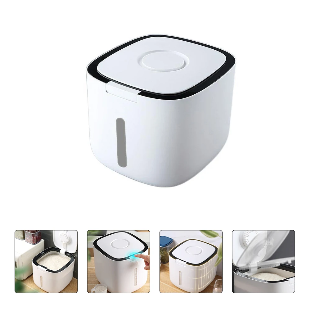 

Rice Storage Large Capacity Sealed PP Household Rice Container Bin Moisture Proof Grain Container Kitchen Bucket Flour Storage