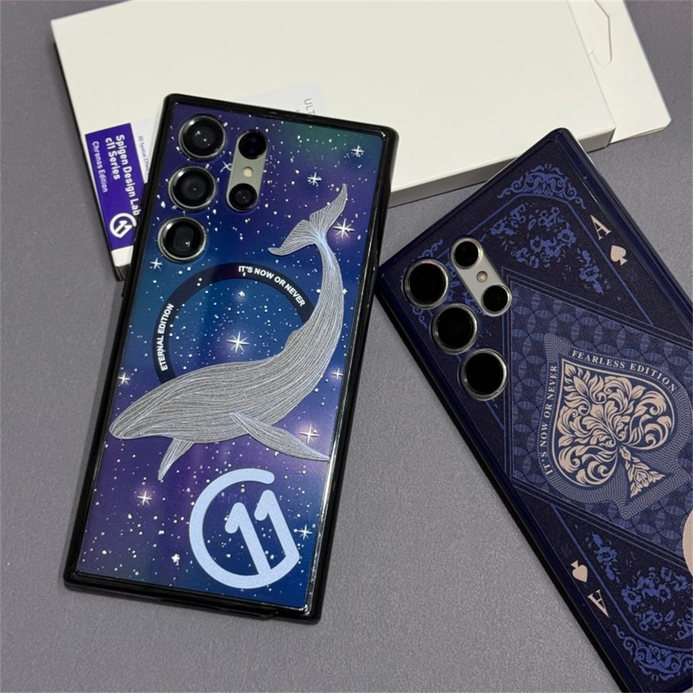 Official Spigen PC Hard Magnetic Case For Samsung Galaxy S25 Ultra S24 S23 S22 Ultra C11 Series For Magsafe Ultra Thin TPU Cover - náhled 5