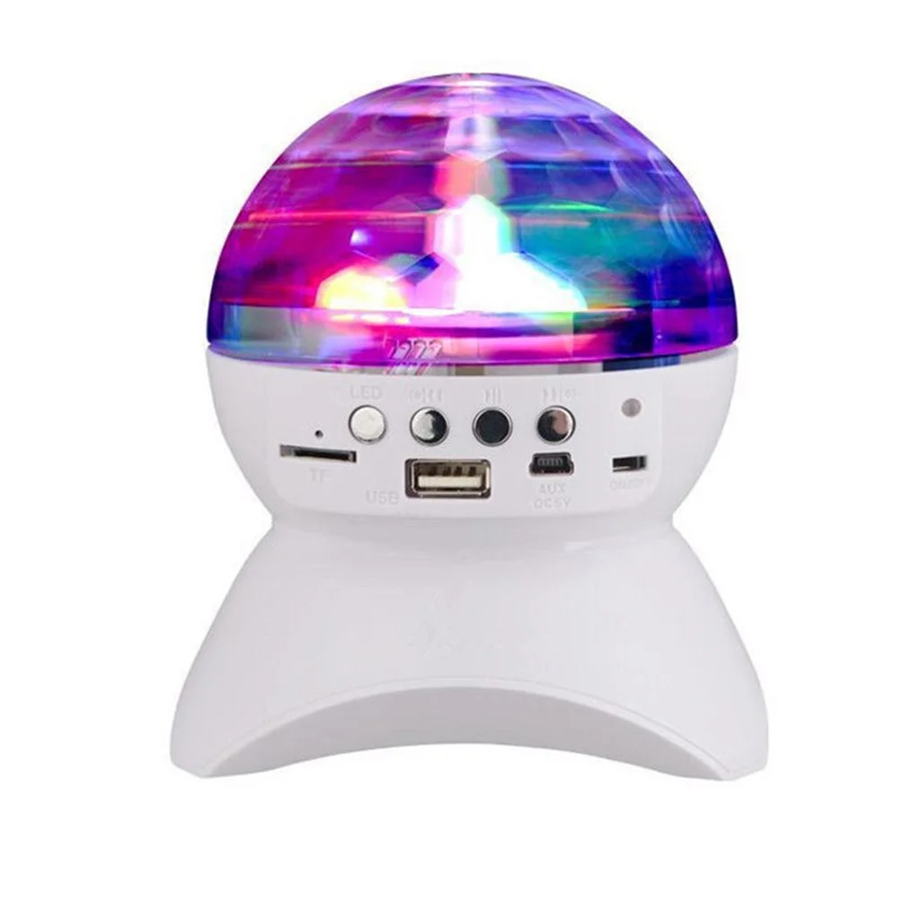 LED Speakers Colorful Rotating Stage Light Portable Sound Bar Wireless Mini Revolving