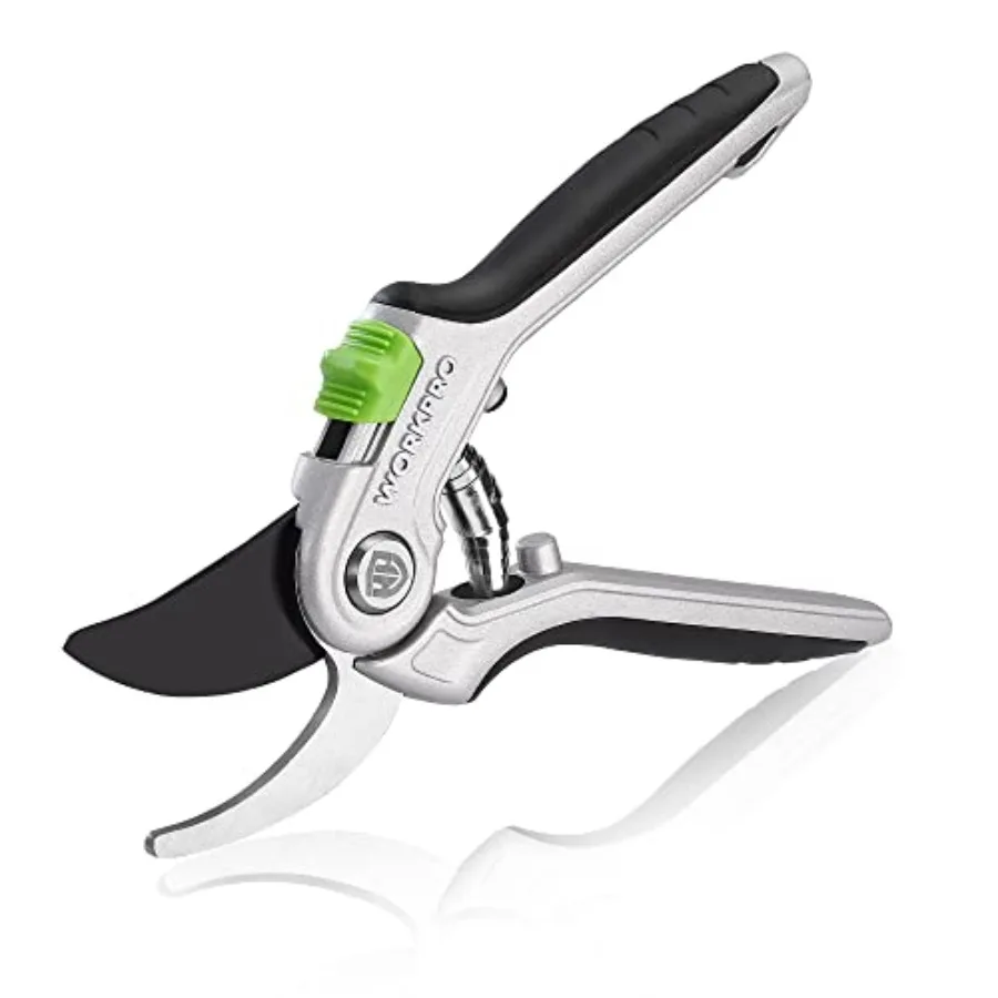 Bypass Pruning Shears 8" Hand Pruners with Aluminum Handle Stainless Steel and Sharp SK5 Blades Professional Plant Snips Clippe