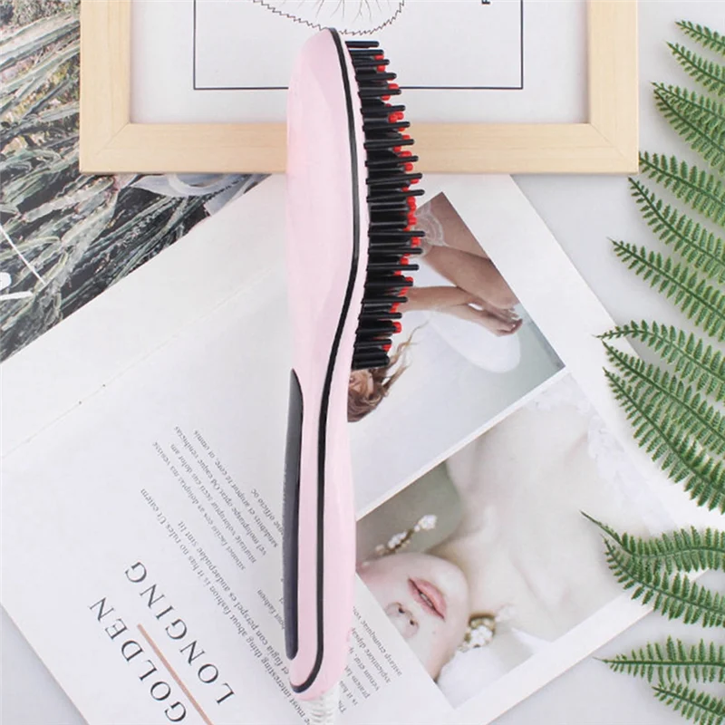 

Fast Hair Straightener Heating Straight Hair Brush Fast Styling Portable Hair Flat Irons Straightening Comb UK Plug