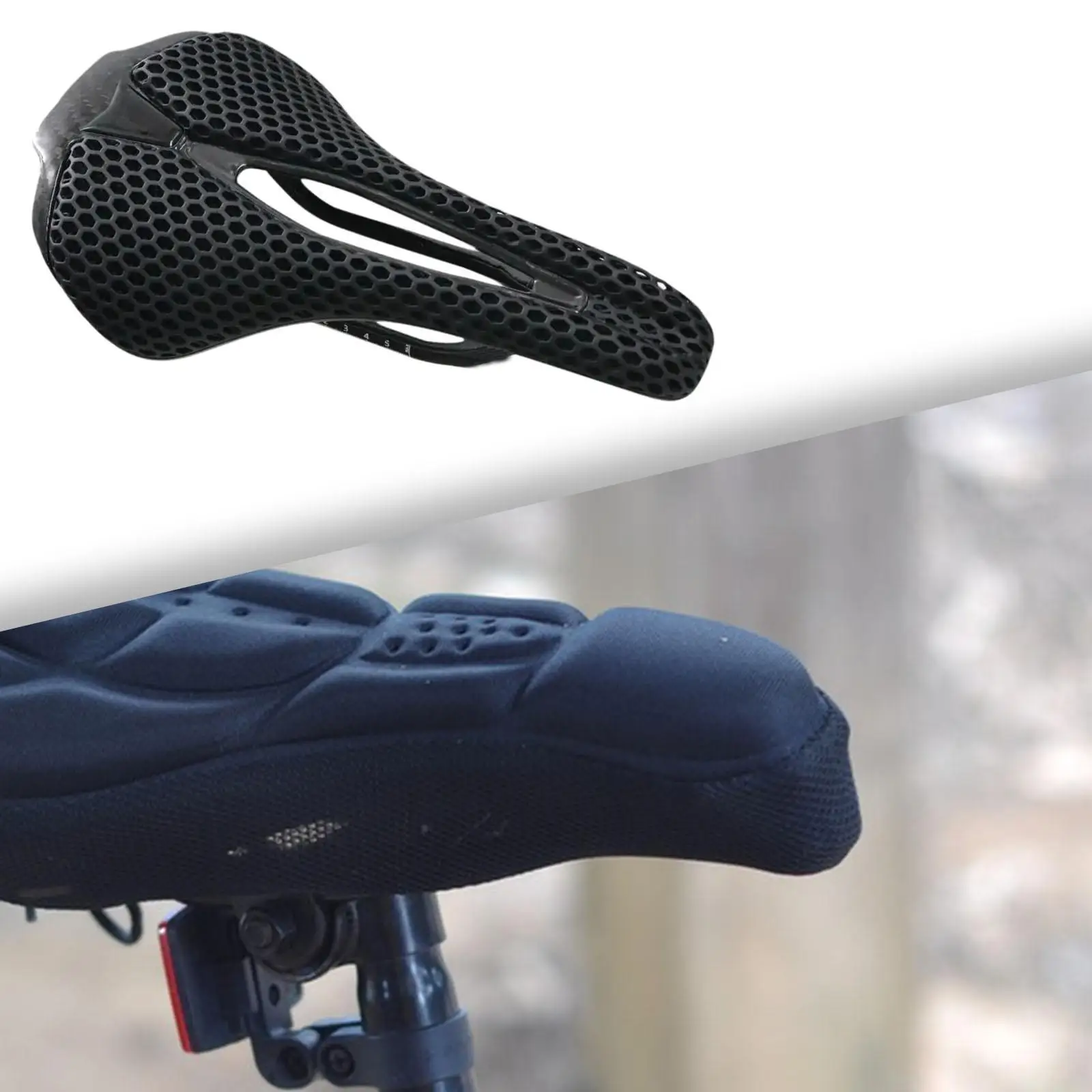 

Mountain Bike Seat Bicycle Seat Breathable Universal for Adults Carbon Fiber Bike Seat for Long Distance Cycling Folding BMX