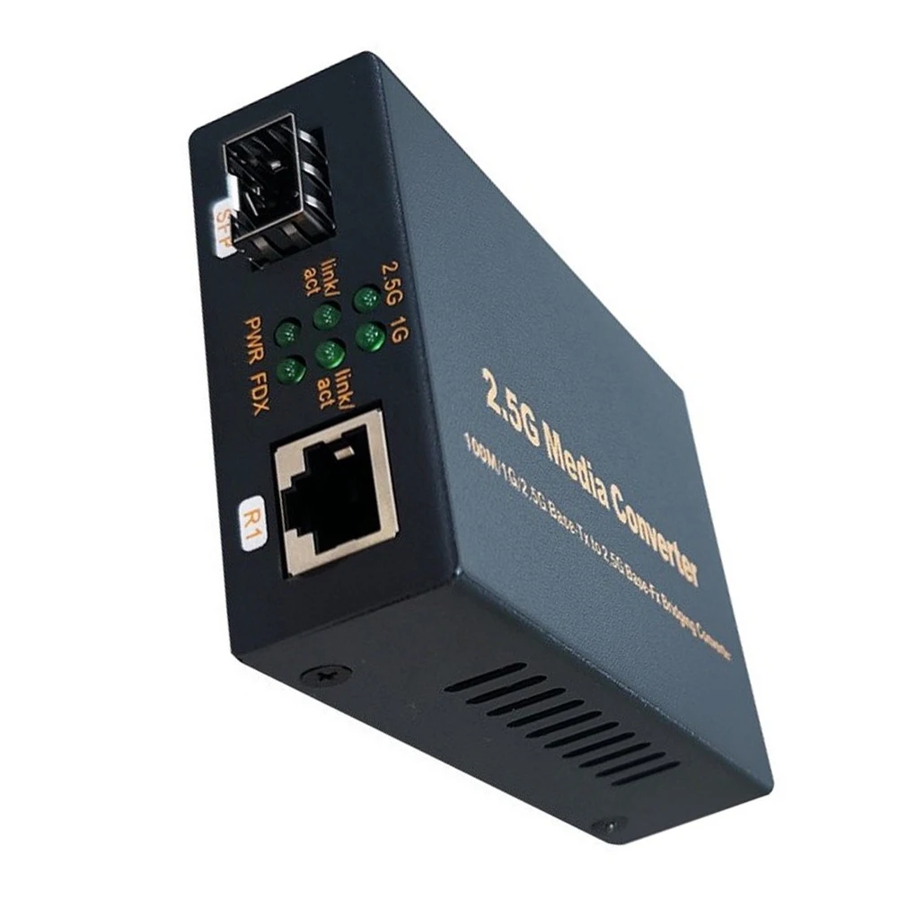 For Tight Space Installation Fiber Optic Transceiver Single Mode SFP Connector DC 7V-15V 2.5G Power Supply