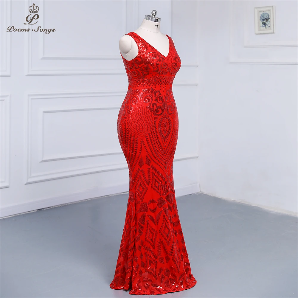 Plus size Elegant Red sleeveless Evening dress prom dress Party dress Bridesmaid Dresses robe de soirée de mariage Maxi dress