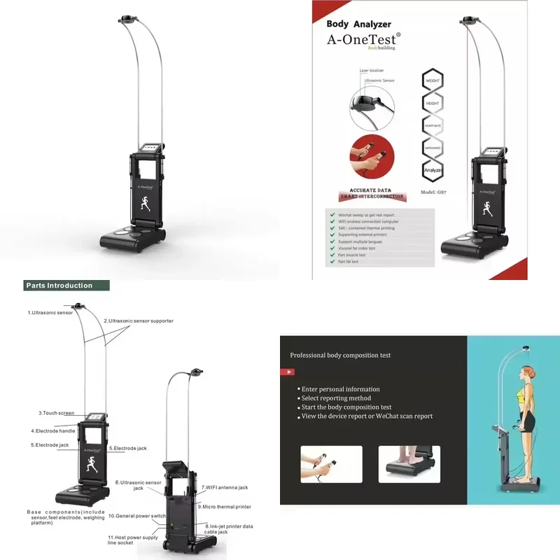 Best-Selling Advanced Smart Portable Full Body BMI Fitness Machine Personal Care Health Testing Body Composition