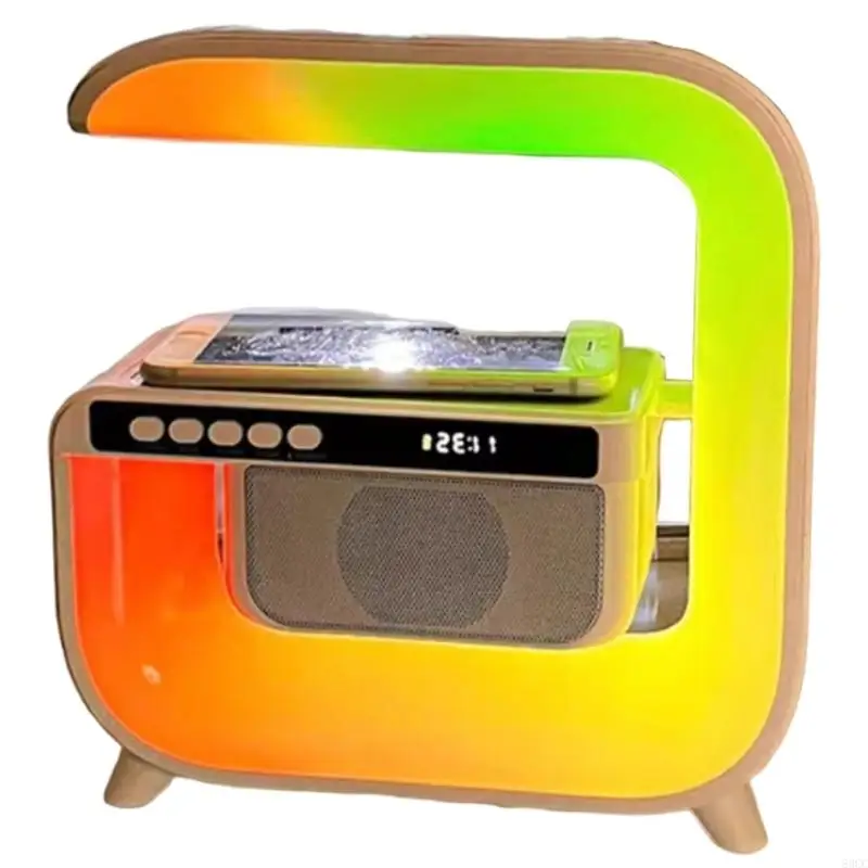 مصباح غرفة نوم 83cc وشحن لاسلكي لشاحن الهاتف BT5.2 اتصال سريع