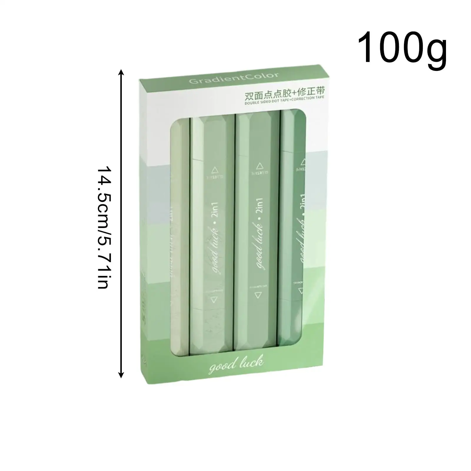 الأبيض خارج الشريط القلم 4 قطع على الوجهين اللوازم المدرسية شريط لاصق الأسطوانة للحرف اليدوية للرجال النساء بنين بنات الشباب المراهقين الابن