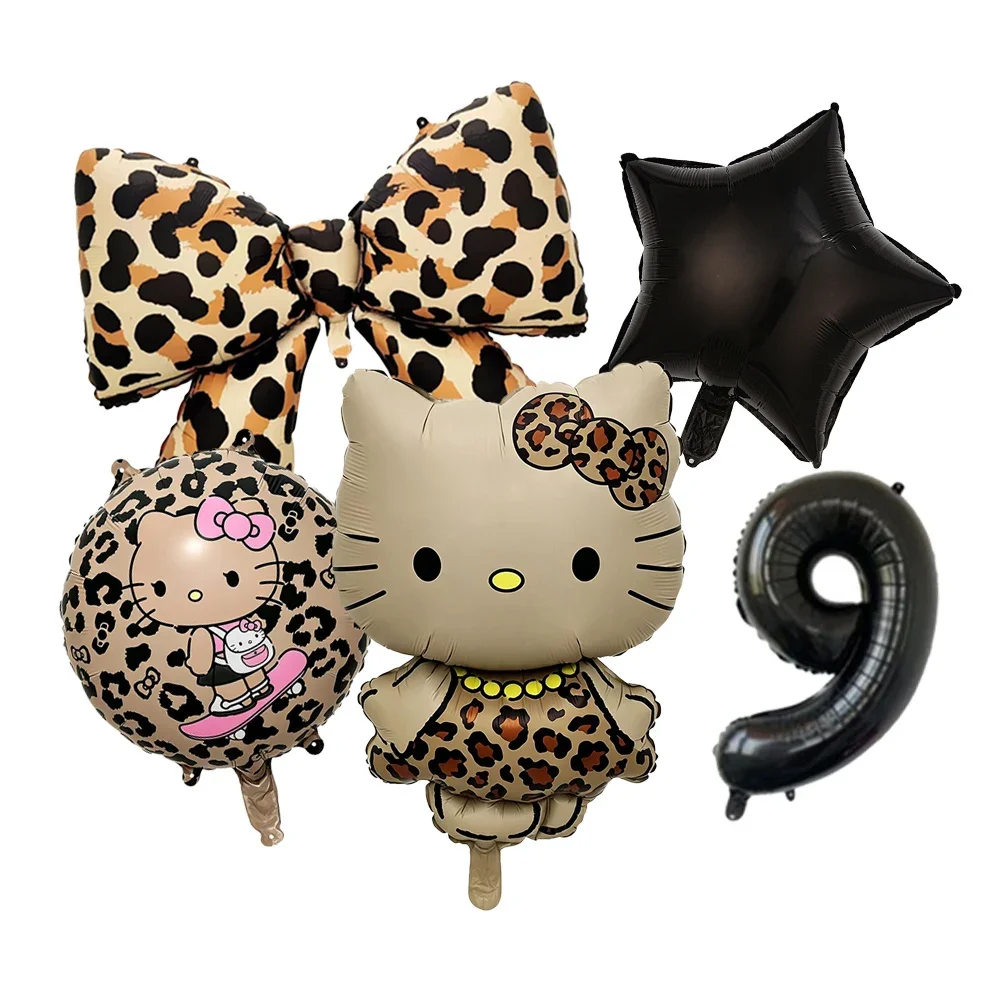 Cartoon Hello Kitty Themen-Tier-Zahlen-Folienballon-Set Kinder Geburtstag Konfetti Party Deko Zubehör Baby-Shower Spielzeug Geschenke – Detail 21