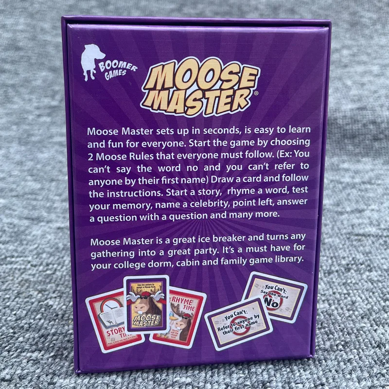 Moose Master Deer Owner Party Funny Game English Version Playing Cards for Gathering Lightweight DIY Knitting Material Kit