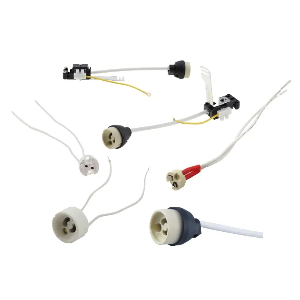 Gu10 Socket Base Ceramic LED Bulb Lamp Holder Wire Connector Adapter Wire Connector Socket
