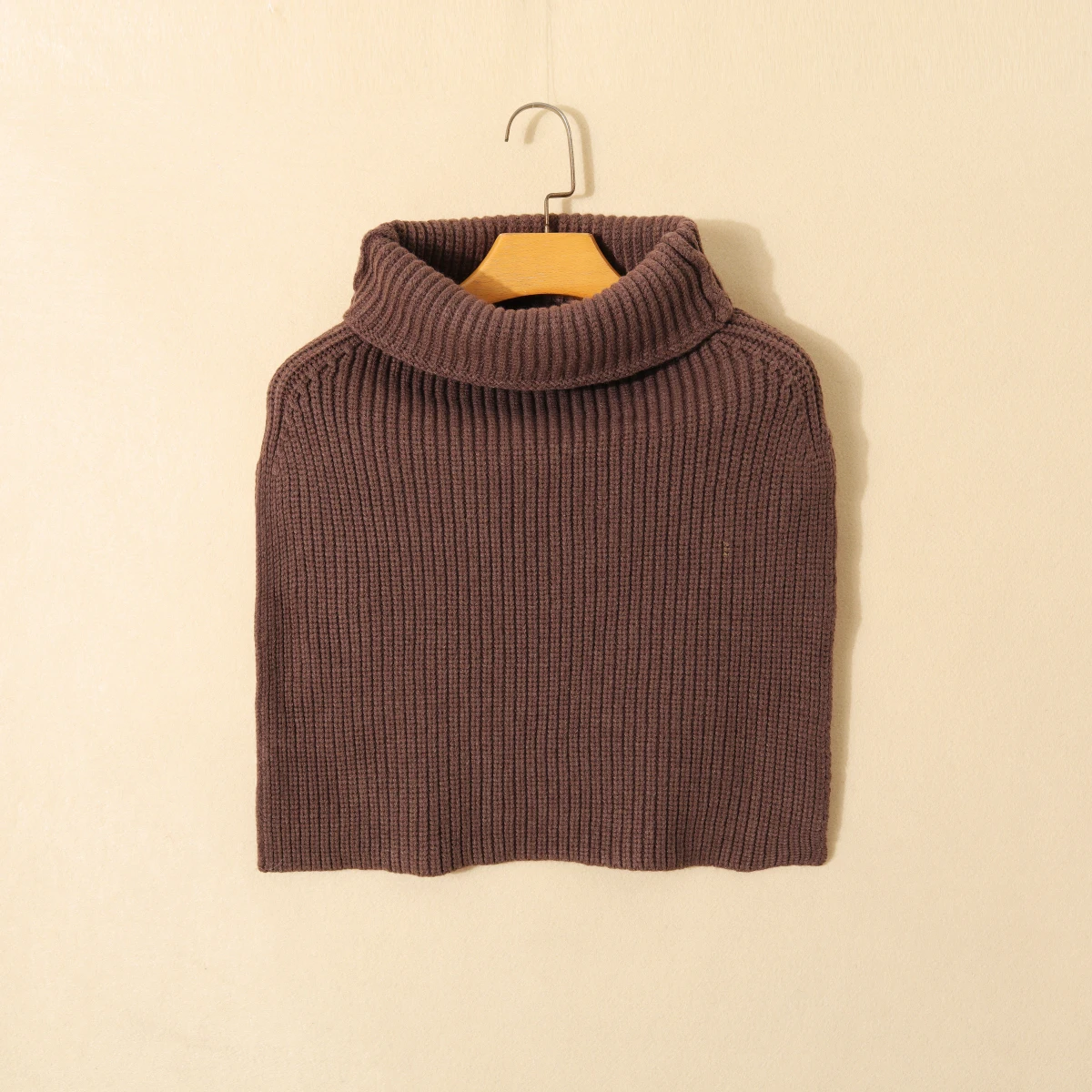 

Autumn Winter Women's High Collar Knitted Sweater Ne Cover Faion Outerwear Warm Svel Cowl Ne Wrap Sle