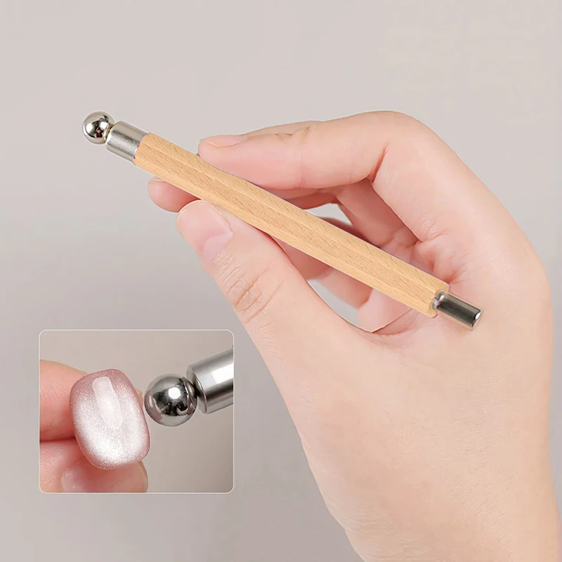 Strong Magnetic Long Double Head Nail Magnet Pen Cat Eye Gel Polish Nail Art Tool For DIY Salon Studio Home Manicure Use