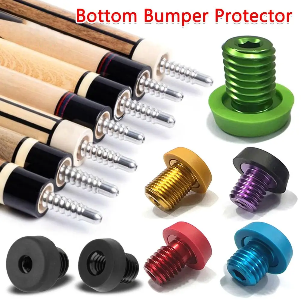 

1Pcs Billiard Extension Accessory Billiard Cue Bumper Bottom Cover Pool Cue Back Plug Screw Rubber for MEZZ/Universal/HOW/PERI