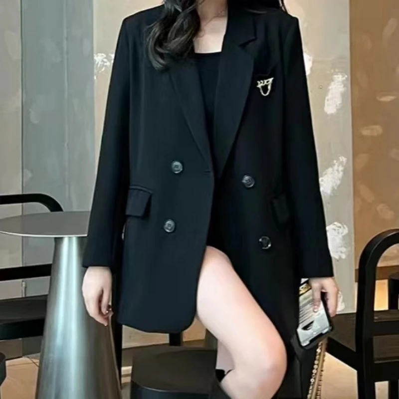 

Ele Loose Women's Suit Jaet Premium Feel Spring Slimming Quali Commute Sle Regular Length Polyester Fiber