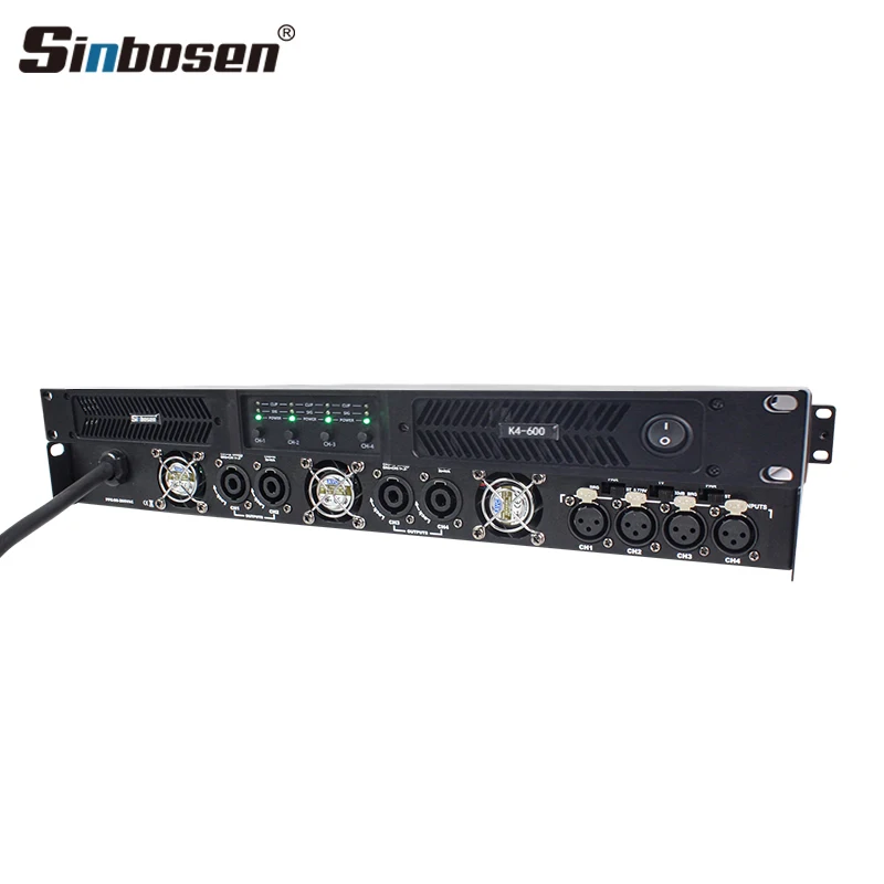 

Sinbosen Class D 4 Channel Amplifier K4-600 Professional Digital Power Amplifier 600w 8 Ohm